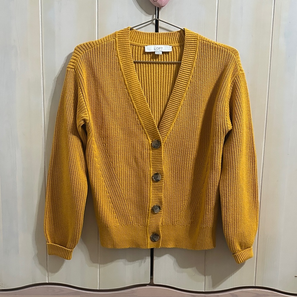 LOFT Golden Cardigan Sweater